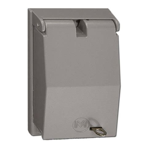 electrical outlet cover lock box|lockable duplex outlet covers.